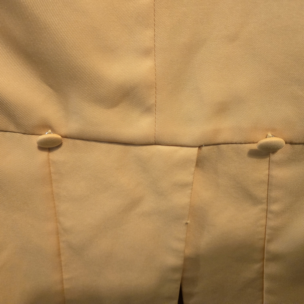 Men's Mustard Yellow Long Coat Jacket - Picture 5 of 10